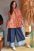 Annie 1972 Point Collar Smock Blouse Sergeant Pepper Pink